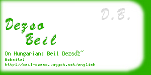 dezso beil business card